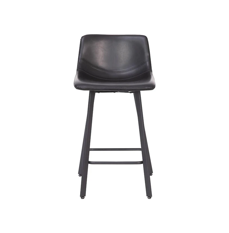 Oretha Set Of 2 Modern Upholstered Stools With Contoured