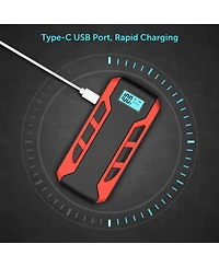 Alpha Digital Portable Car Jump Starter: 800A Peak- 10,000mAh 6.0L Gas/3.0L Diesel