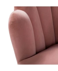 Boho Accent Velvet Upholstered Living Room Chairs for Makeup Room Bedroom