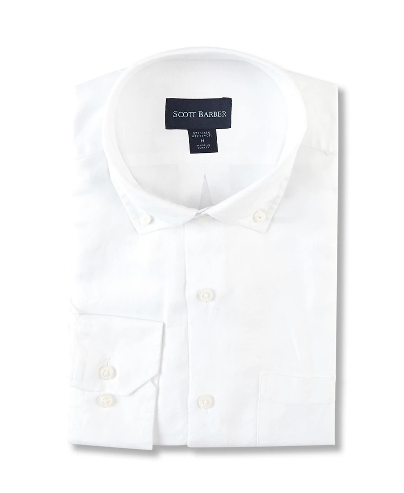 Scott Barber Men's Linen/Tencel Twill Solid