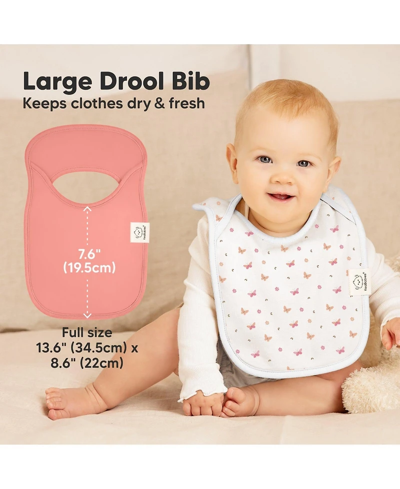 KeaBabies 8-Pack Baby Bibs for Boys, Girls, Pull-on Bibs, Drool Boy, Girl, Bib Unisex