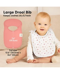 KeaBabies 8-Pack Baby Bibs for Boys, Girls, Pull-on Bibs, Drool Boy, Girl, Bib Unisex
