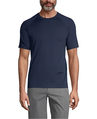Lands' End Men's School Uniform Short Sleeve Active Tee