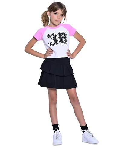 With Jules Big Girls Tiered Knit Skirt