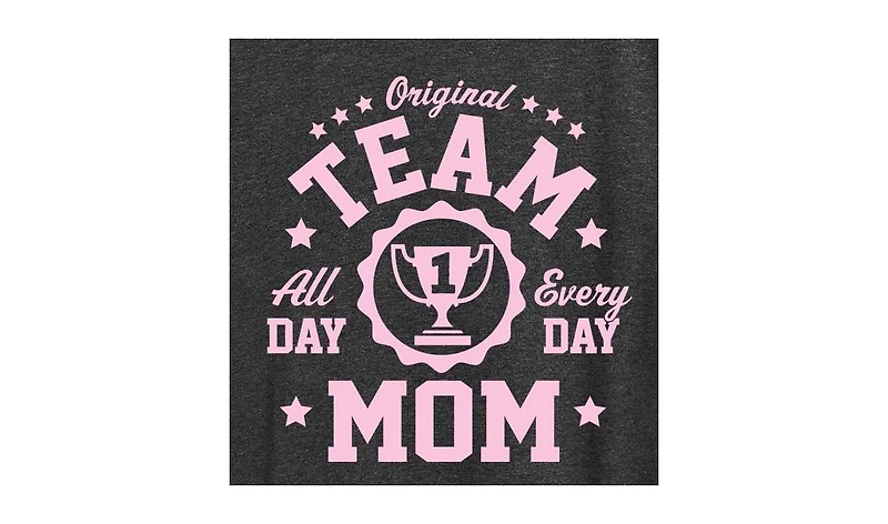 Hybrid Apparel Women's Trendy Plus Team Mom Graphic T-Shirt