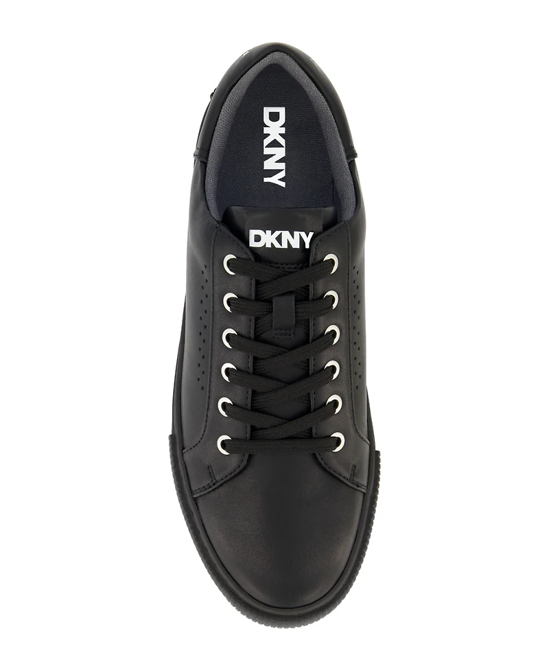 Dkny Men's Smooth Leather Sawtooth Sole Sneakers