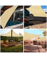 Yescom 16x16 Ft 97% Uv Block Square Sun Shade Sail Canopy Outdoor Patio Yard Poolside