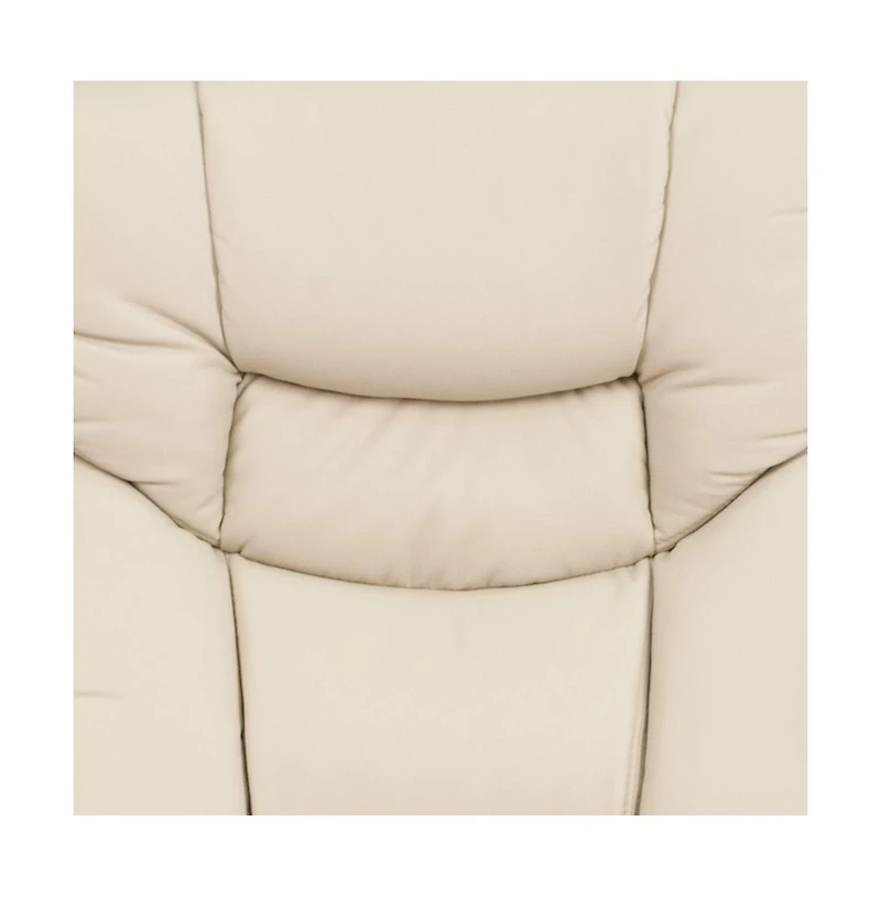 Multi-Position Recliner & Curved Ottoman With Swivel Wood Base