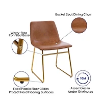 Carrollton 18 Inch Bucket Seat Dining Chairs
