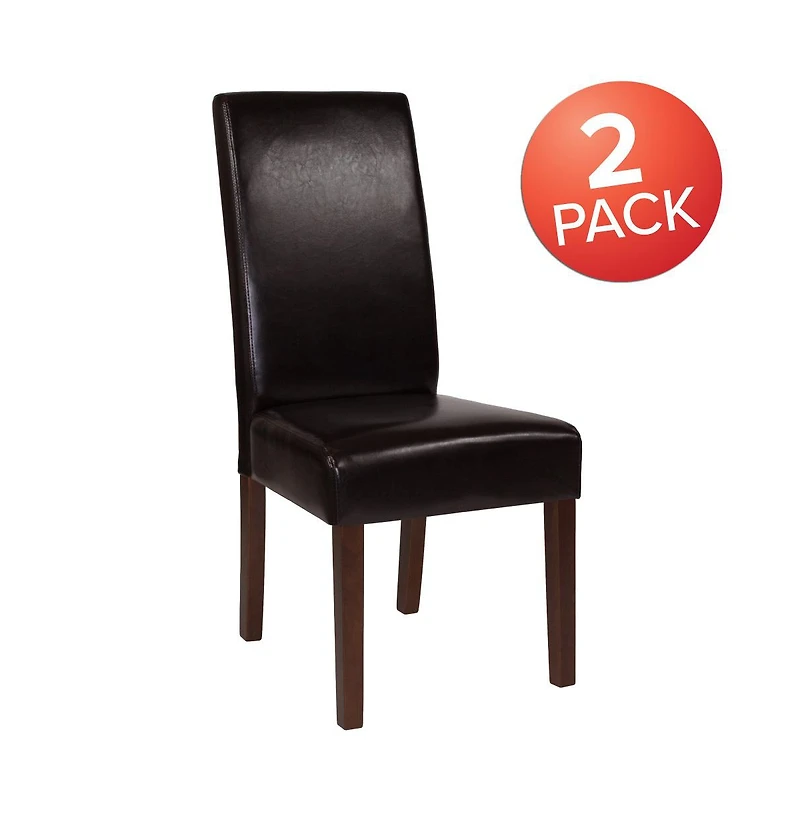 Emma+Oliver Two Mid-Century Parson'S Chairs And Finished Hardwood Frame For Kitchen, Dining Room & More