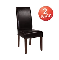 Emma+Oliver Two Mid-Century Parson'S Chairs And Finished Hardwood Frame For Kitchen, Dining Room & More