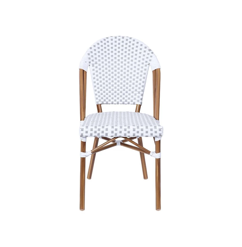 Merrick Lane Celia Indoor/Outdoor Stacking Bistro Chair With Aluminum Frame
