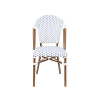 Merrick Lane Celia Indoor/Outdoor Stacking Bistro Chair With Aluminum Frame