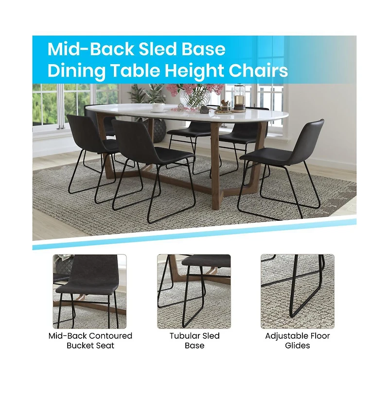 Carrollton 18 Inch Bucket Seat Dining Chairs