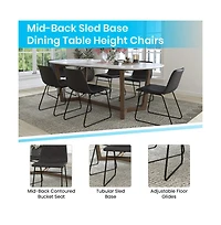 Carrollton 18 Inch Bucket Seat Dining Chairs