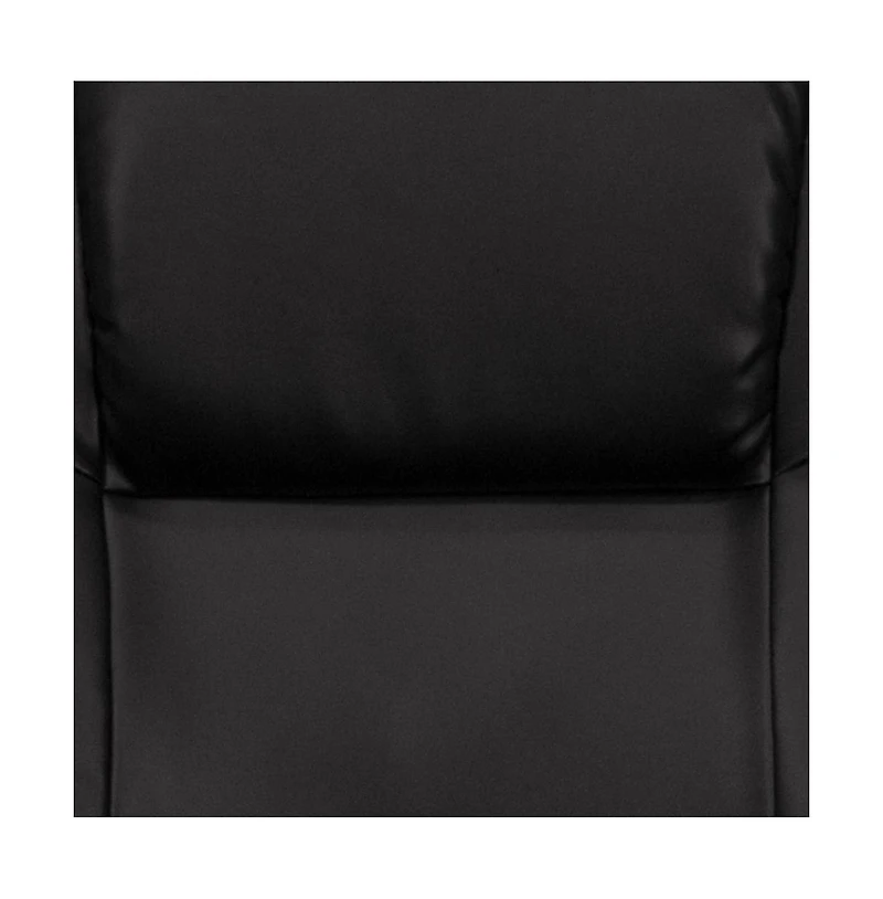 Massaging Multi-Position Recliner With Deep Side Pockets And Ottoman With Wrapped Base