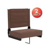 Set Of 2 500 Lb. Rated Lightweight Stadium Chair With Ultra-Padded Seat
