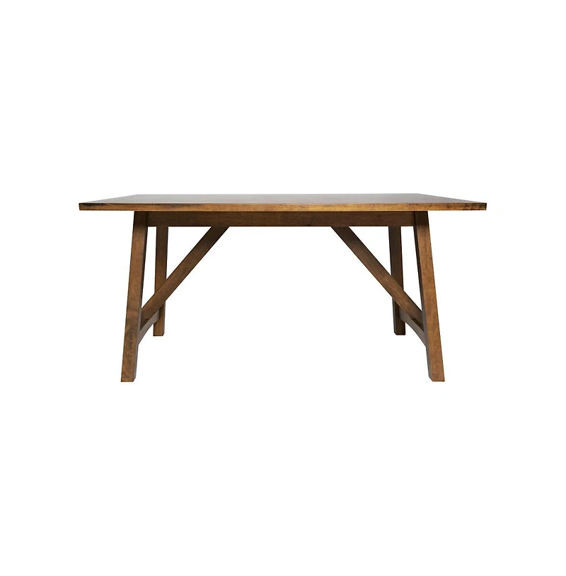 Merrick Lane Carroll Wooden Dining Table With Trestle Style Base