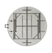 Emma+Oliver 5-Foot Round Bi-Fold Plastic Folding Table With Carrying Handle