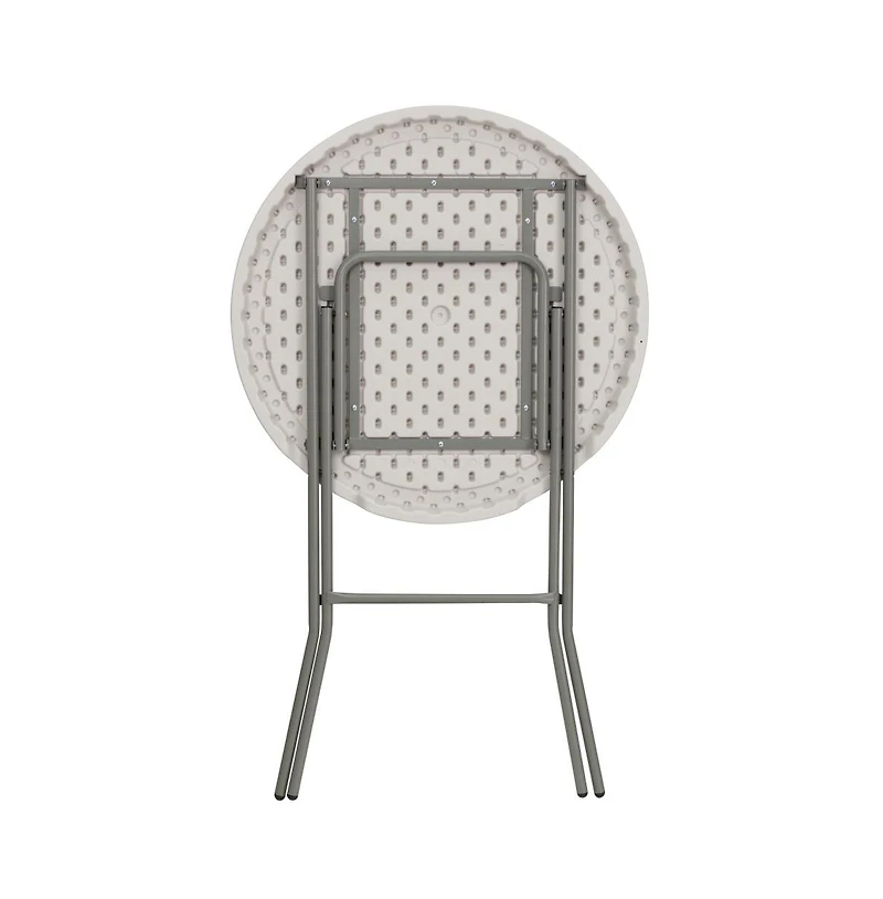 Emma+Oliver 2.63-Foot Round Plastic Bar Height Folding Table