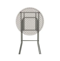 Emma+Oliver 2.63-Foot Round Plastic Bar Height Folding Table