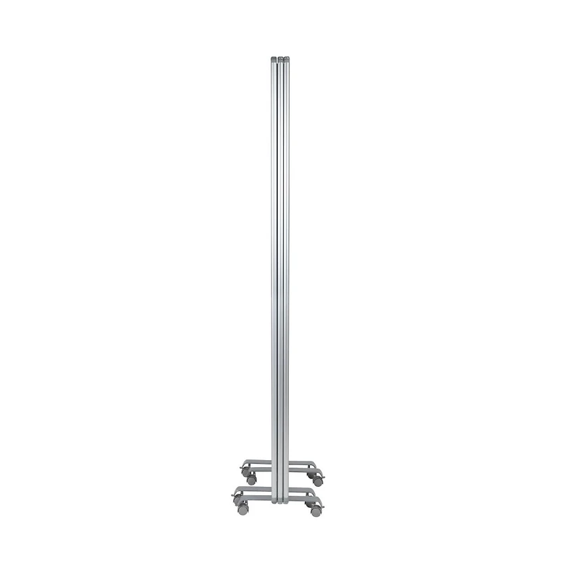Emma+Oliver Transparent Acrylic Mobile Partition With Lockable Casters