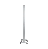 Emma+Oliver Transparent Acrylic Mobile Partition With Lockable Casters