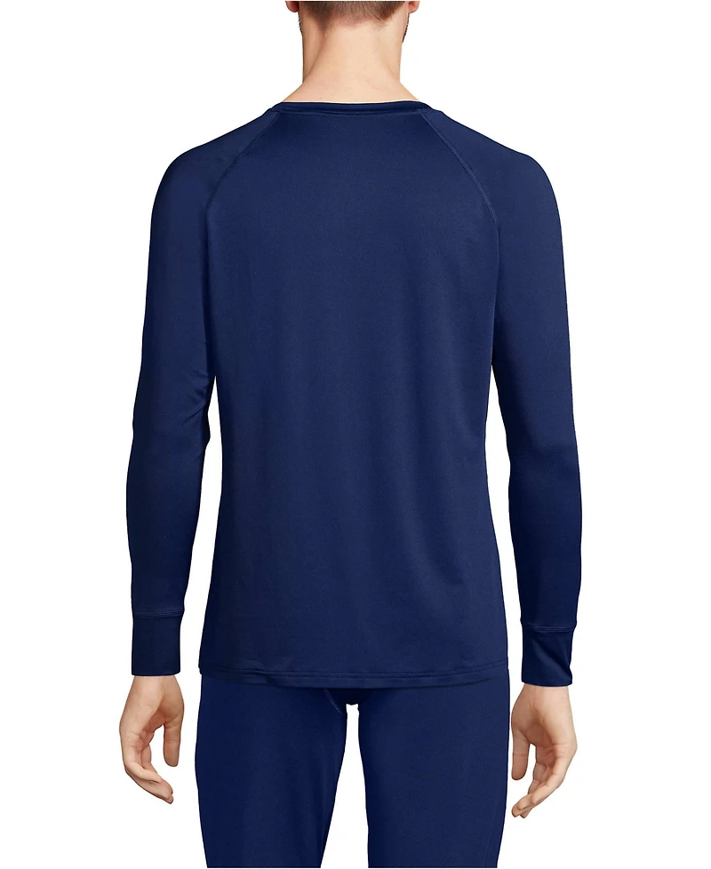 Lands' End Big & Tall Stretch Thermaskin Long Underwear Crew Base Layer