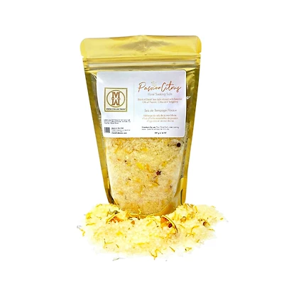 Omm Collection Floral Soaking Bath Salts Passion Citrus Bag 14oz