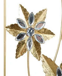 Rosemary Lane Gold Metal Floral Wall Decor with Gold Frame Set of 2 12"W, 36"H