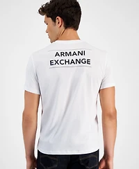 A|X Armani Exchange Men's Short Sleeve Crewneck Double Logo T-Shirt, Created for Macy's