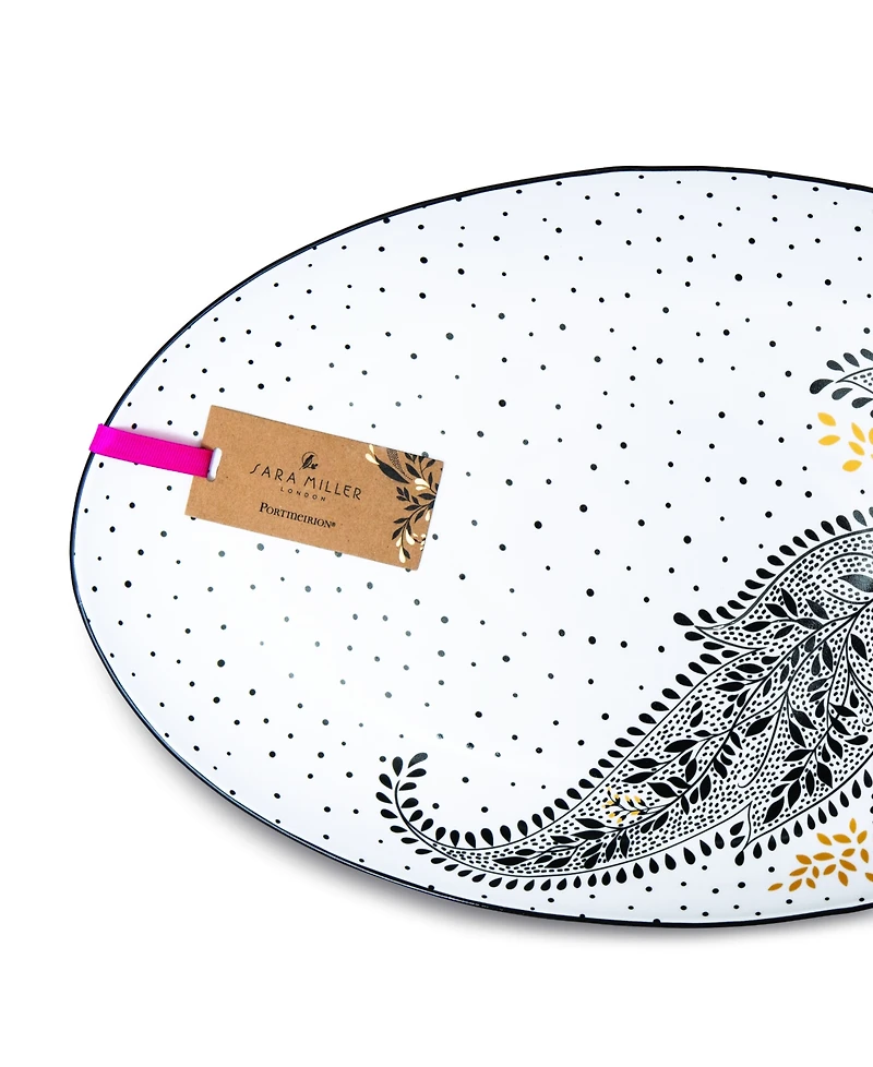 Portmeirion Sara Miller Artisanne Noir Large Serving Platter