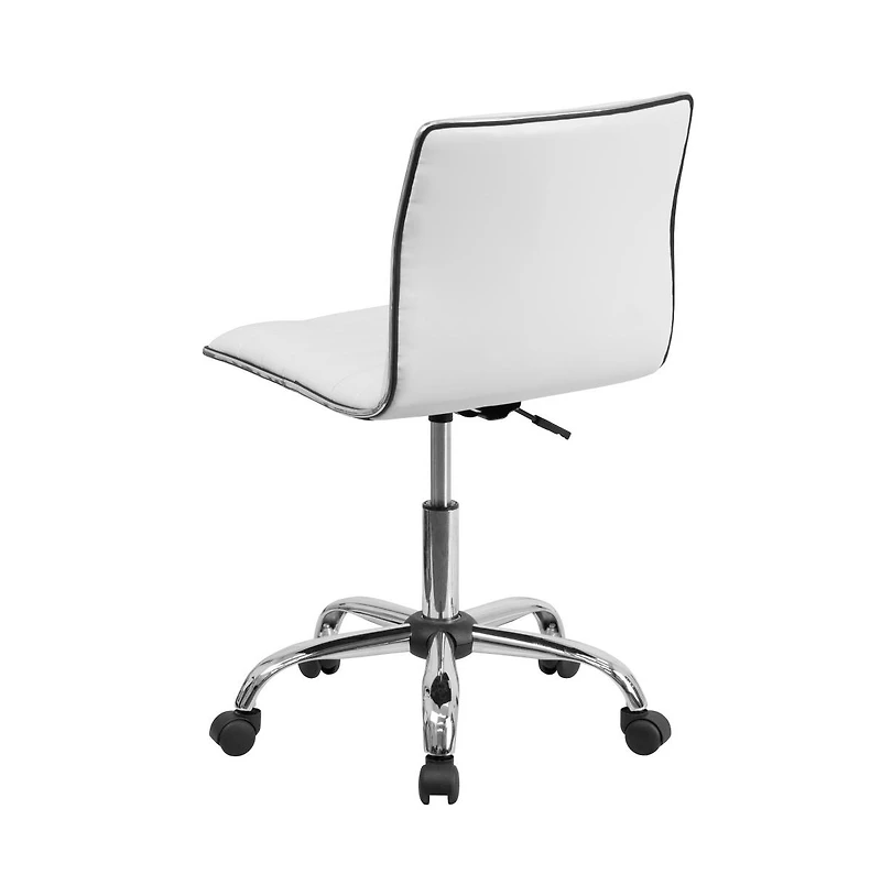 Merrick Lane Amelie Home Office Chair Ergonomic Executive Ribbed Low Back Armless Computer Desk Chair - Base, Frame & Border