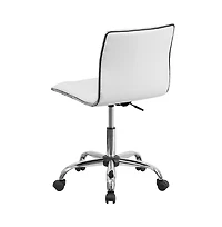 Merrick Lane Amelie Home Office Chair Ergonomic Executive Ribbed Low Back Armless Computer Desk Chair - Base, Frame & Border