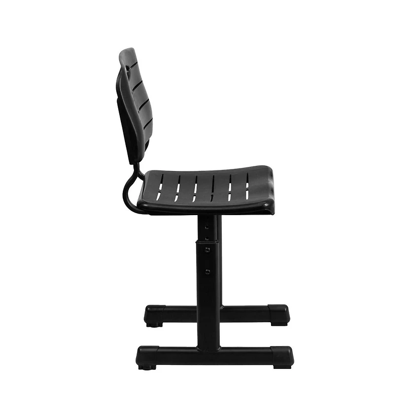 Emma+Oliver Adjustable Height Student Chair With Pedestal Frame