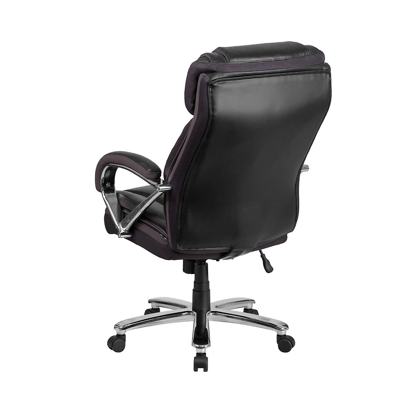 Emma+Oliver 500 Lb. Big & Tall Leathersoft Executive Ergonomic Office Chair With Wide Seat