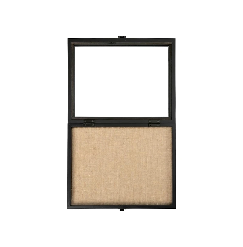 Wood Shadow Box Display Case - Solid Wood With Acrylic Window - Security Latch - For Mementos And Keepsakes