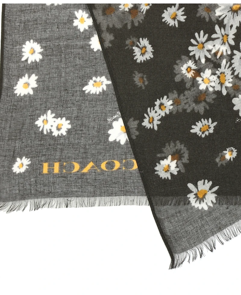 Coach Women's Daisy Cluster Printed Oblong Scarf