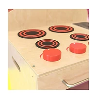 Children's Wooden Kitchen Stove With Turnable Knobs For Commercial Or Home Use