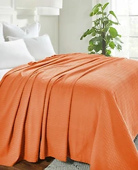 Superior Diamond Pattern All Season Woven Cotton Blanket, Full/Queen