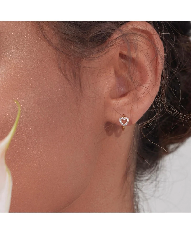 Bearfruit Jewelry Open Heart Huggies