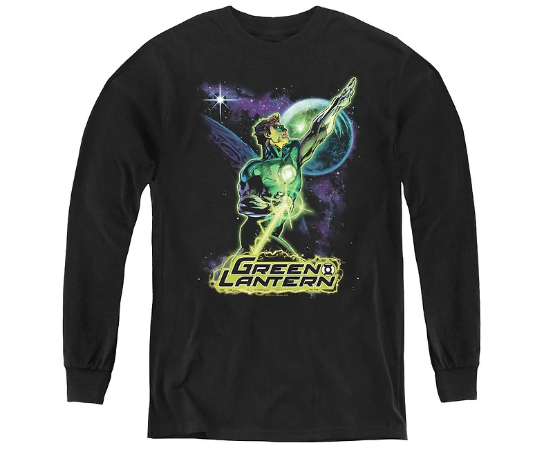 Justice League Boys of America Youth Hal Galaxy Long Sleeve Sweatshirts