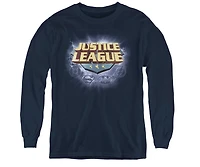 Justice League Boys of America Youth Storm Logo Long Sleeve Sweatshirts