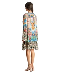 La Moda Clothing Women's Short Long Bell Sleeves Dress