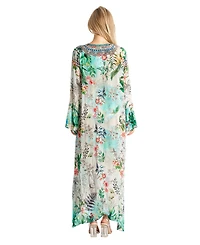 La Moda Clothing Women's Maxi Long Sleeves Kaftan Dress