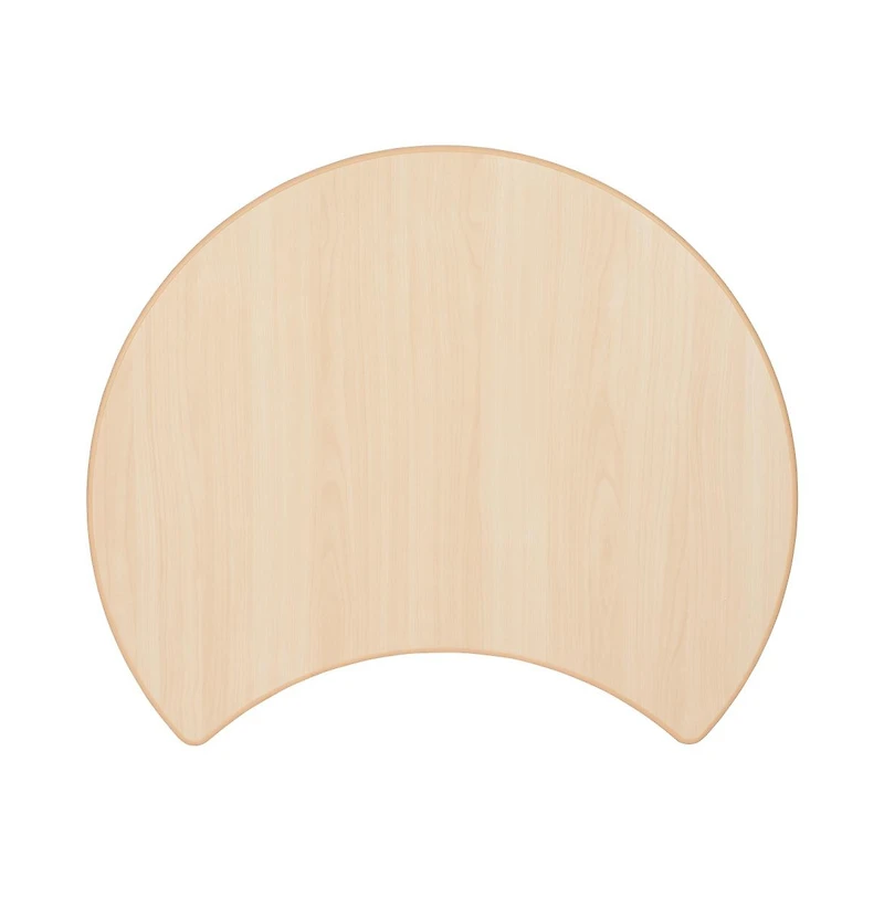 Emma+Oliver 25.125"W X 35.5"L Crescent Plastic Adjustable Activity Table-Seats 4