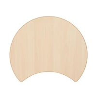 Emma+Oliver 25.125"W X 35.5"L Crescent Plastic Adjustable Activity Table-Seats 4