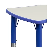 Emma+Oliver 21.875"W X 26.625"L Rectangular Plastic Height Adjustable Activity Table