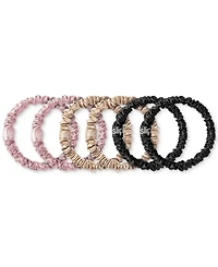 Slip -Pc. Pure Silk Skinny Scrunchies Set