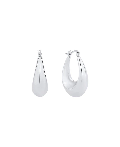 And Now This 18K Gold Plated or Silver Plated Hoop Earring
